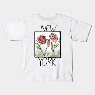 New York Rose Duo Vintage Kids T-Shirt